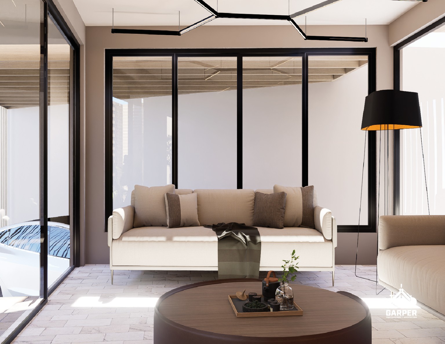 Sala y conexión con el patio