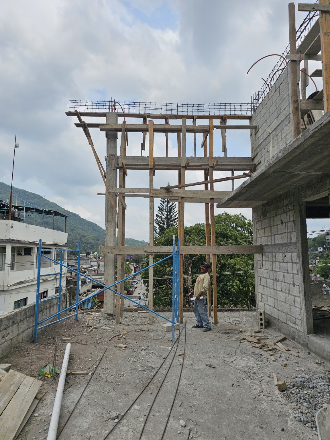 Cimbra y preparación de la estructura superior